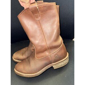 Double-H Men’s Vintage Work Boots Western US 7.5D Youth Big Kids Leather